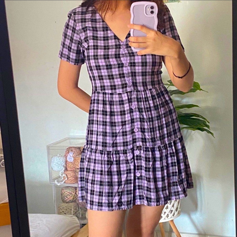 NWT 90s plaid dress